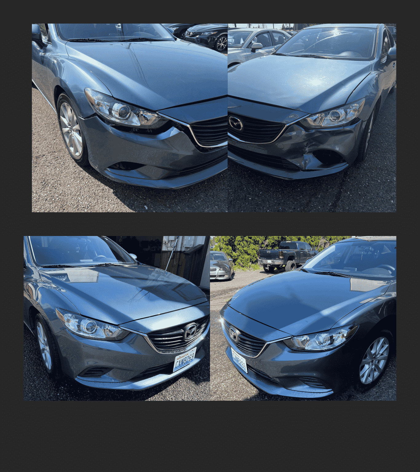 Auto body repair before and after